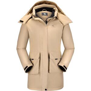 Women's Waterproof Winter Coat Warm Winter Jacket Hooded Outdoor Windbreaker Hik